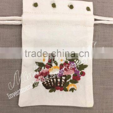 Size 10x15cm Flower Basket Sachet Fragrant Hand Embroidery Cloths Bag photo-2