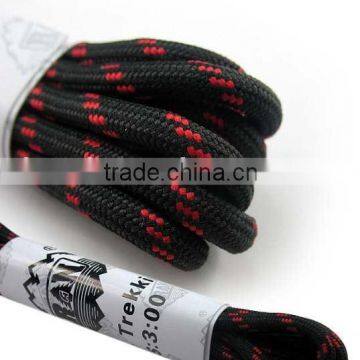 Black & Red Round Cord Shoe Laces