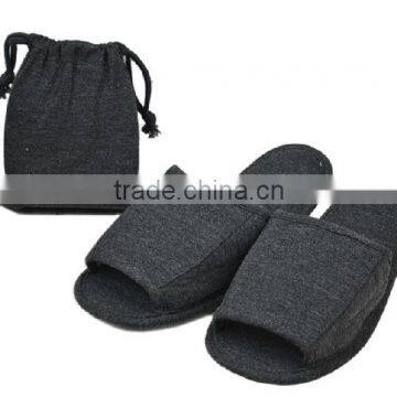 2016 dark grey cotton airplane portable travel slippers                        
                                                Quality Choice