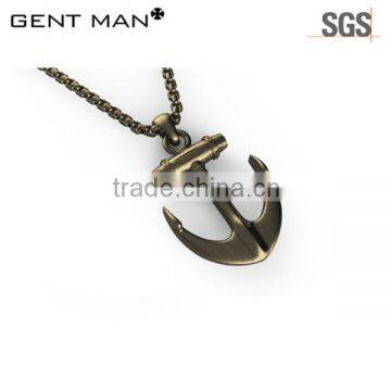 Cheap wholesale simple design custom stainless steel anchor pendant