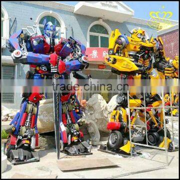 Transformers Big Yellow Peak Optimus Prime Glass and Steel Sculpture photo-6