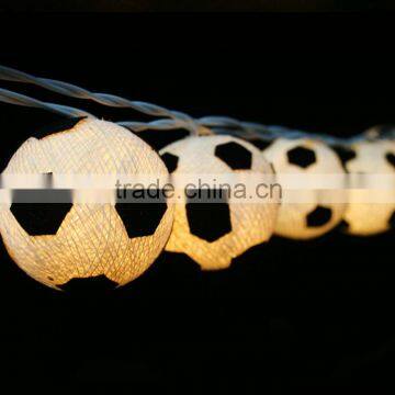 Football/Soccer Design Handmade Cotton Balls String Lights For Christmas Decor Wedding Bedroom Garden and Holiday Lighting photo-4