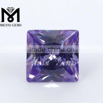 Hot Sell Good Polishing Square Lavender AAA CZ