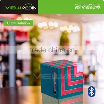 High quality led disco light bass audio cube Bluetooth round speaker