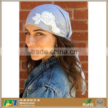 Pre Tied Fashion Religious Head Covering Wrap Chef Hat Scarf