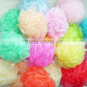 Wholesale Bath/Shower Body Exfoliate shower puff Sponge Mesh Net Ball Random Color