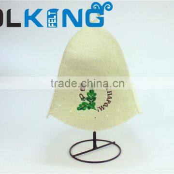 comfortable embroidery felt sauna hat