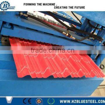 Manual Roof Tile Making Machine, Glazed Metal Step Roof Tile Roll Forming Machine For Sale