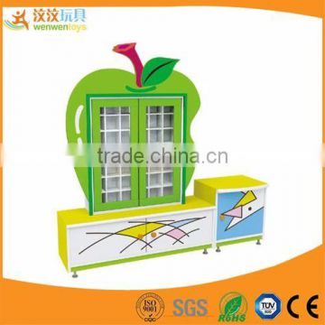 2016 apple model best selling wooden cupboard for kindergarten