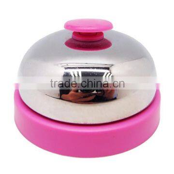 Pink Dinner Call Bell With Colorful Base for Tables Use