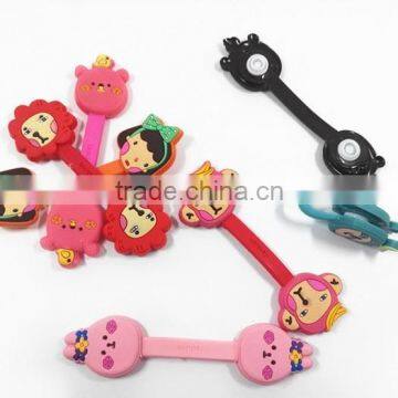 Cute Cartoon Decorative Soft Pvc Earphone/headphones Cable Tie Organizer photo-3