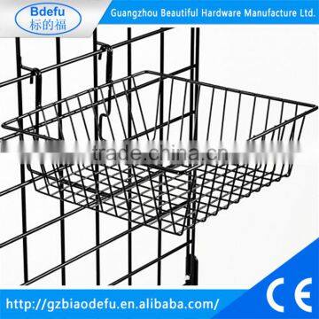 300mm*300mm*100mm Gridwall/Slatwall Wire Basket Chrome/Black/White