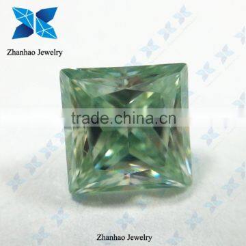 China Wholesale Square Moissanite Diamond Synthetic Green Moissanite