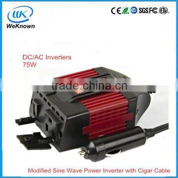 75W C ETL Us Approved Power Inverter with Cigar Cable