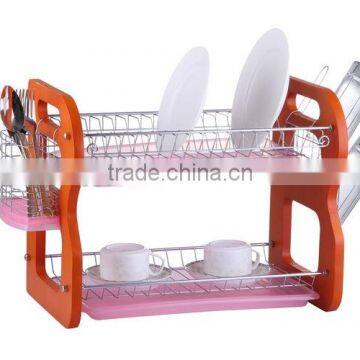 2 tie woodern dish rack