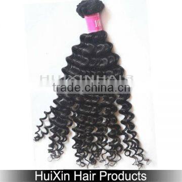 Unprocessed wholesale AAAAA virgin mongolian hair extension deep curly 12-34 inches,natural color hair