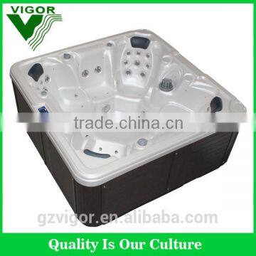 factory discount outdoor large swim spa with overflow 32 ince TV pop up speaker