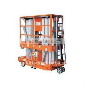 Mobile two-masted aluminum aerial work platform GTWY2000