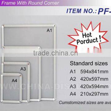 Double hinged silver color photo frame
