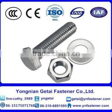 Zinc plated Hex Bolts With Nut And Washer