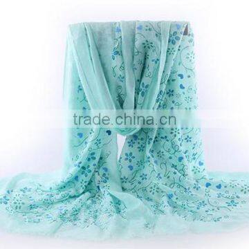 New fashion small dots and flawers TR foam scarf and shawl