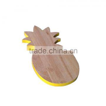 Bamboo pineapple fruit shaped cutting board with side printing