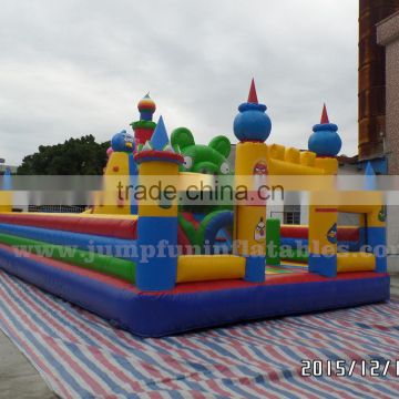 2016 Giant Inflatable Game Park 10mx6m Inflatable entertainment city with Large slide Inflatable jumping zone