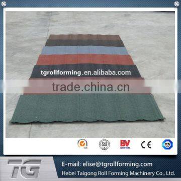 Standard Archaized Colored Roofing Stone Coated Roof Tile Machine for Africa photo-6