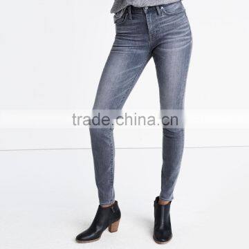 China Jeans al Por Mayor Rise Woman Skinny Jeans in Shaw Wash