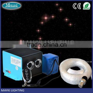 DIY star ceiling decoration fiber optic kit with optic fiber light engine with battery operated and end glow cable