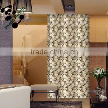 SMG03 Modern Design Mosaic Electroplating Glass Tile Glass Mosaic Gold Mosaic photo-4