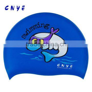 CNYE silica gel swimming cap for children waterproof hat cartoon pattern eco-friendly cheap price