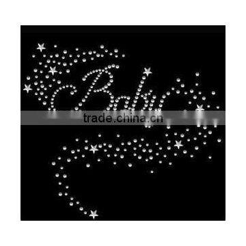 rhinestone letter baby transfer design for children wear