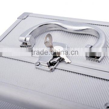 Soozier Professional Mirrored Makeup Artist Cosmetic Travel Mini Case With Pull-Out Trays - Silver photo-5