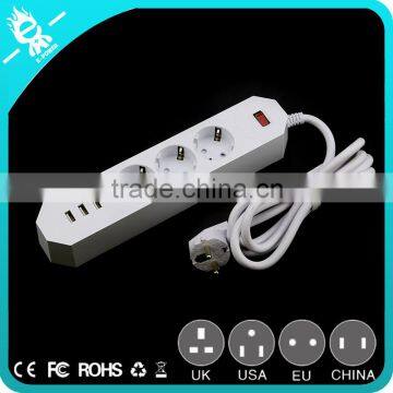 3 Outlet/Home Office Surge Protector 5 ft Cord With 3 Port Desktop USB Charging Station photo-5