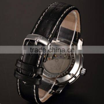 Kronen & Sohne Black Dial Analog Date Mechanical Leather Men's Watch photo-4