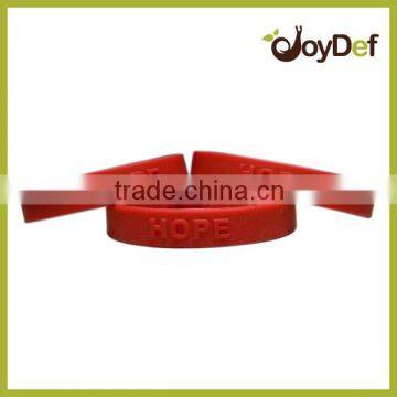 Fundraising Personalized Embossed Silicone Rubber Wristbands