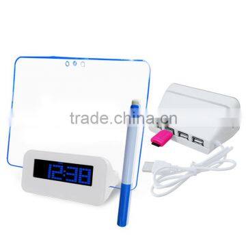New Invented Magic Kids Alarm Clock LED Writing Board photo-2
