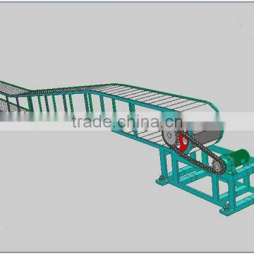 Apron chain conveyor for granular material