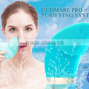 Rechargeable Electric silicone skin care Facial cleansing brush