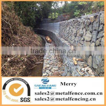 2mX0.5mX0.5m galvanized Galfan 3mm welded Gabion stone basket fence for river erosion defence and seating area