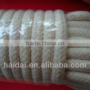 White or natural cotton diamond braided rope