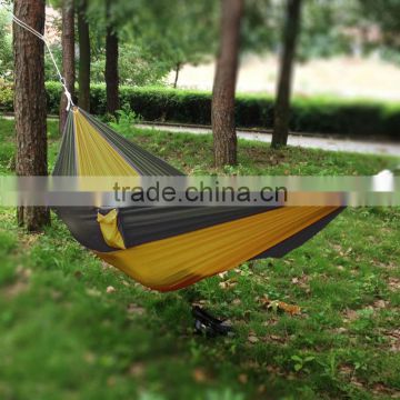 2015 New Arrival Durable Portable Parachute Nylon Fabric Hammock Double Size Multicolor