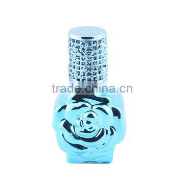 Beauty Design Flower Shaped UV Gel Colored Empty Glass Roll on Bottle for Cosmetic Essential Oil With Metal Cap photo-2