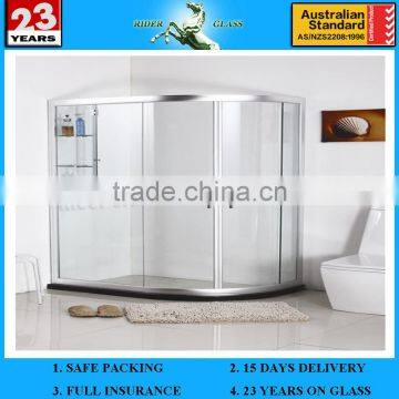 1.3-19mm AS/NZS 2208 8mm Glass Shower Cabinet