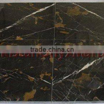 NATURAL BLACK AND GOLD MICHAELANGELO MARBLE TILES