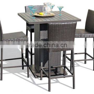 2017 Sigma outdoor rattan furniture bar chairs set wicker stools