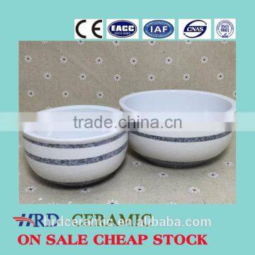 Stocked Personalized high quality ceramic soup bowl with two size