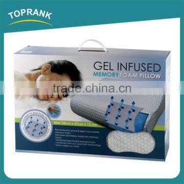 New Design Imitation Ice Silk Fabric Gel Infused Memory Foam Contour Pillow photo-2