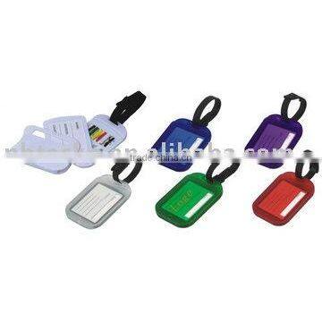 plastic travel luggage tag with sewing kit